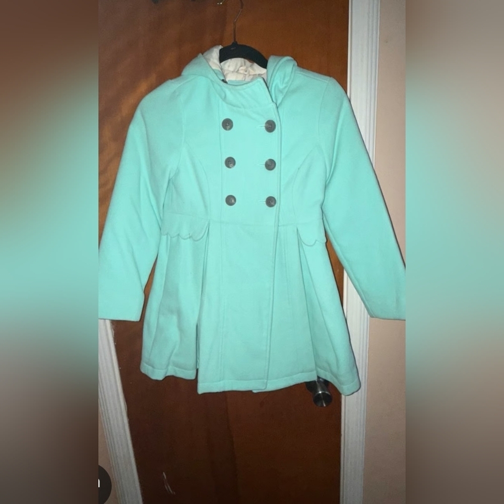 Mint Green Double-Breasted Coat